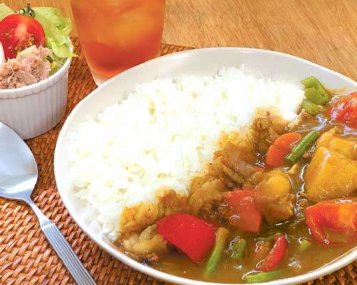 ricecurry 米粉のカレーで作ったカレーライス。おいしいよ